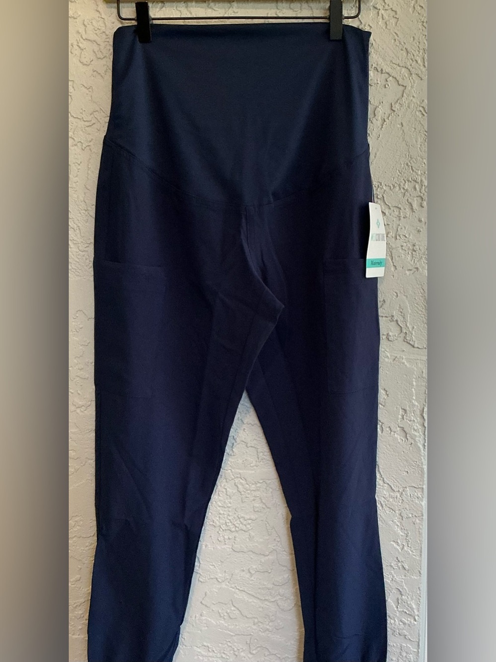 Med Couture Maternity Navy Blue Jogger Scrub Bottoms - Picture 2 of 10